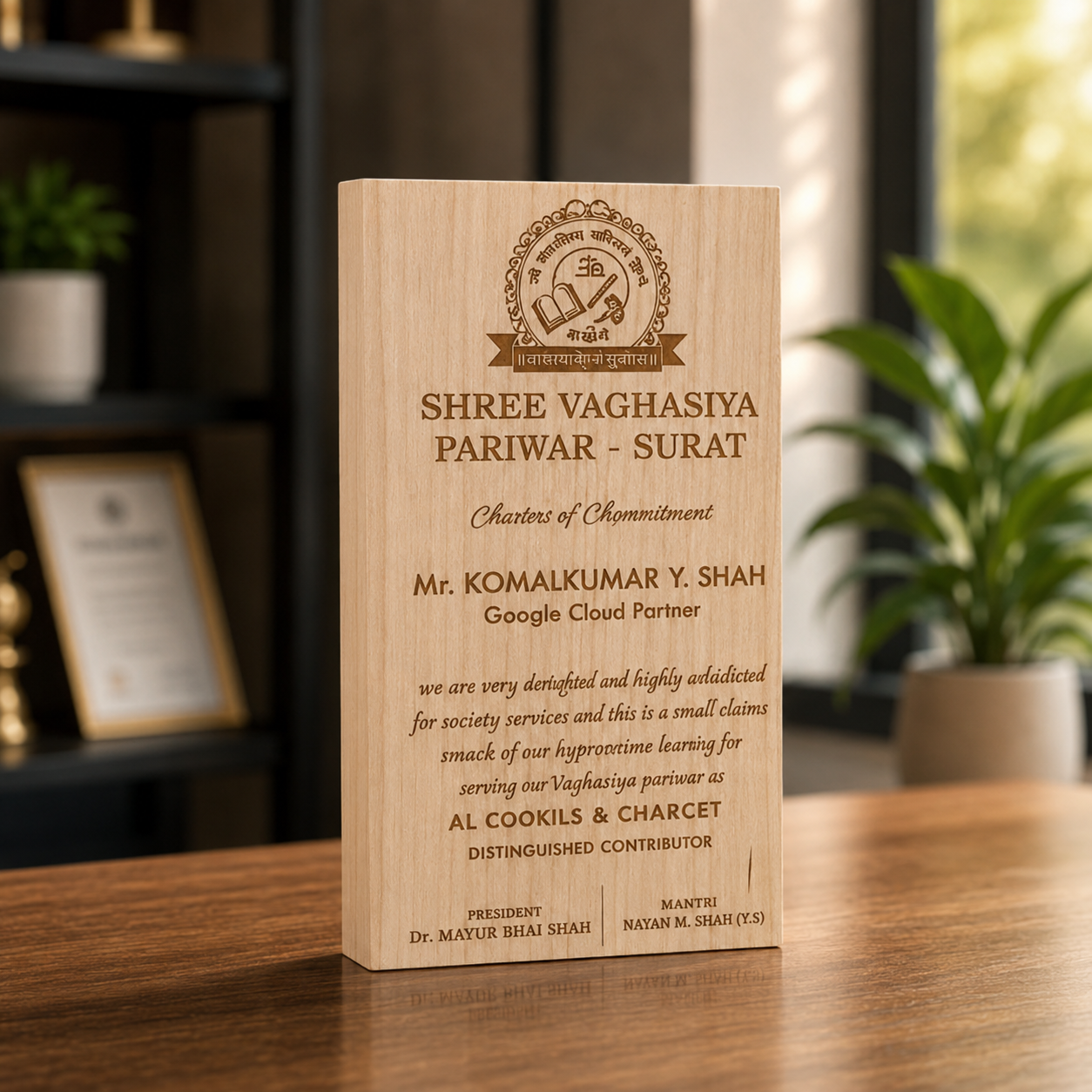 Heritage Plaque Personalised Trophy