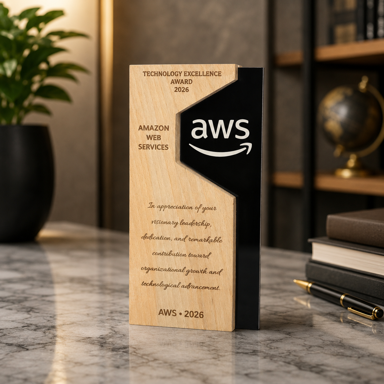 Tech Crest Personalised Trophy