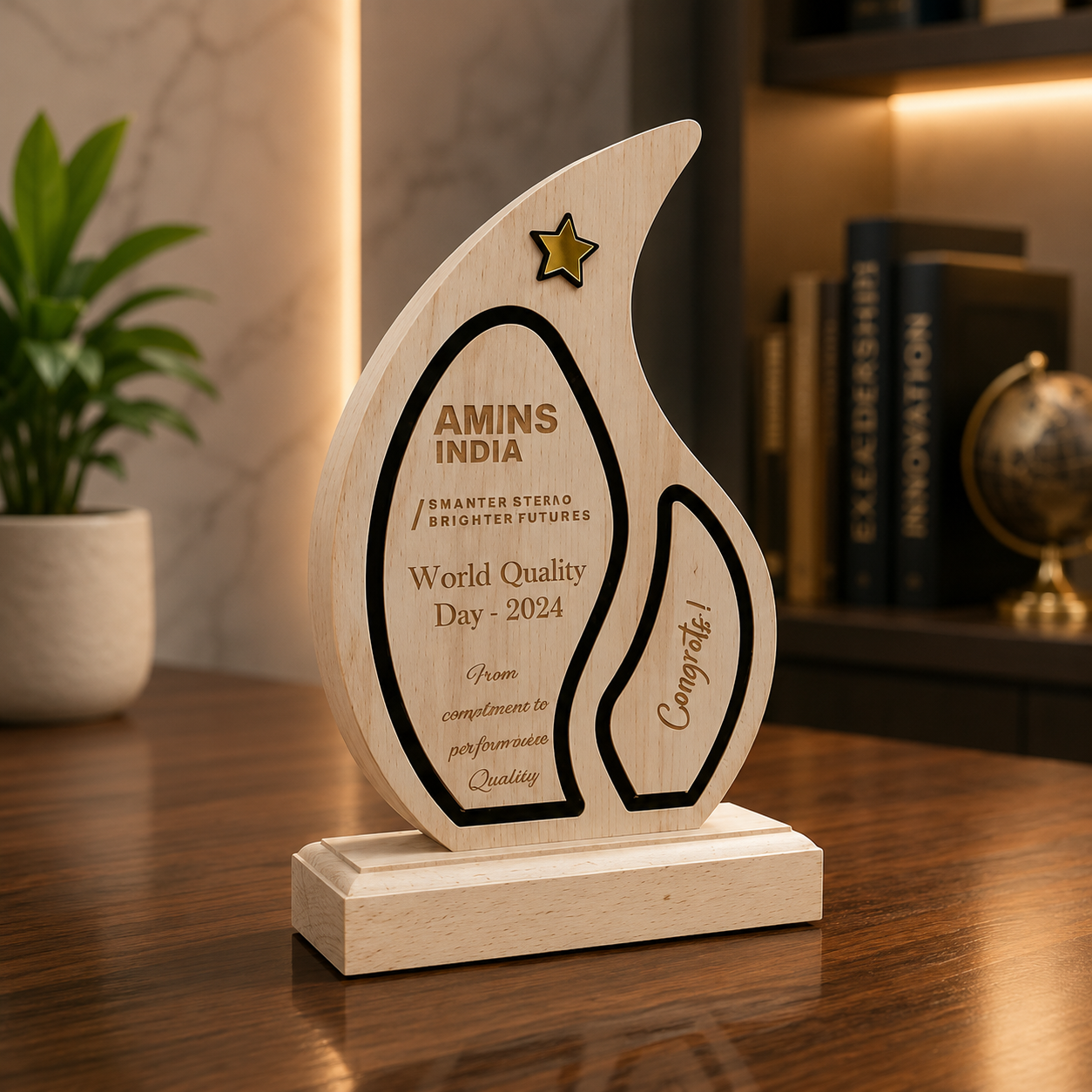 Star Flow Personalised Trophy
