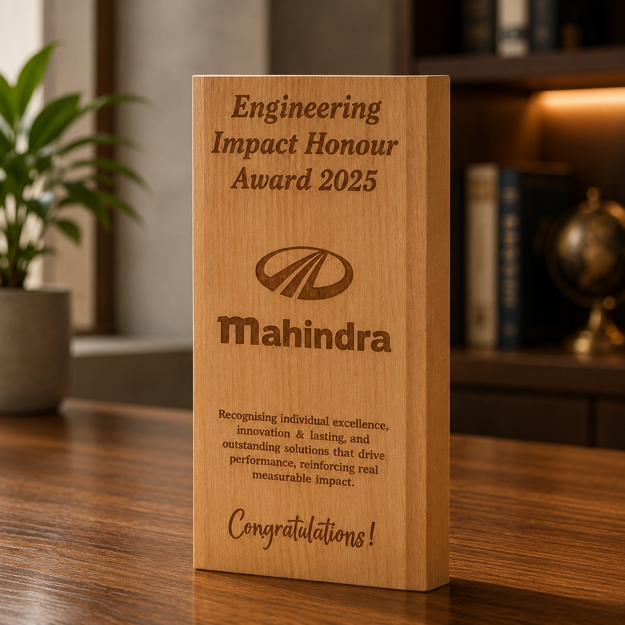 Classic Block Personalised Trophy