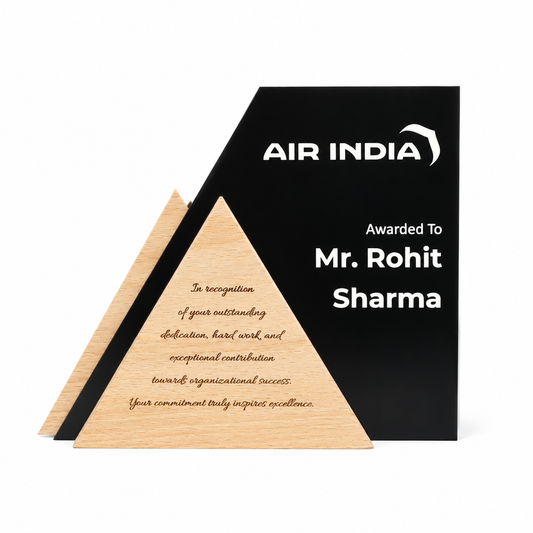 Triangle Rise Personalised Trophy