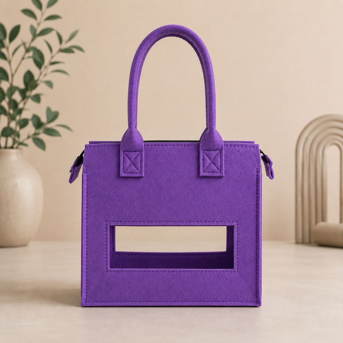 Luna Label Handbag – Purple