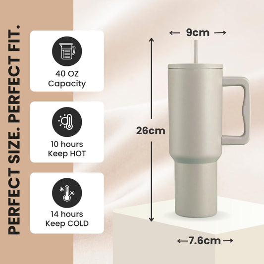 Pesonalized EpicSip Hand Tumbler – Cream