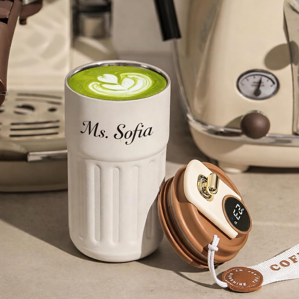 BrewBuddy Personalized Travel Coffee Mug