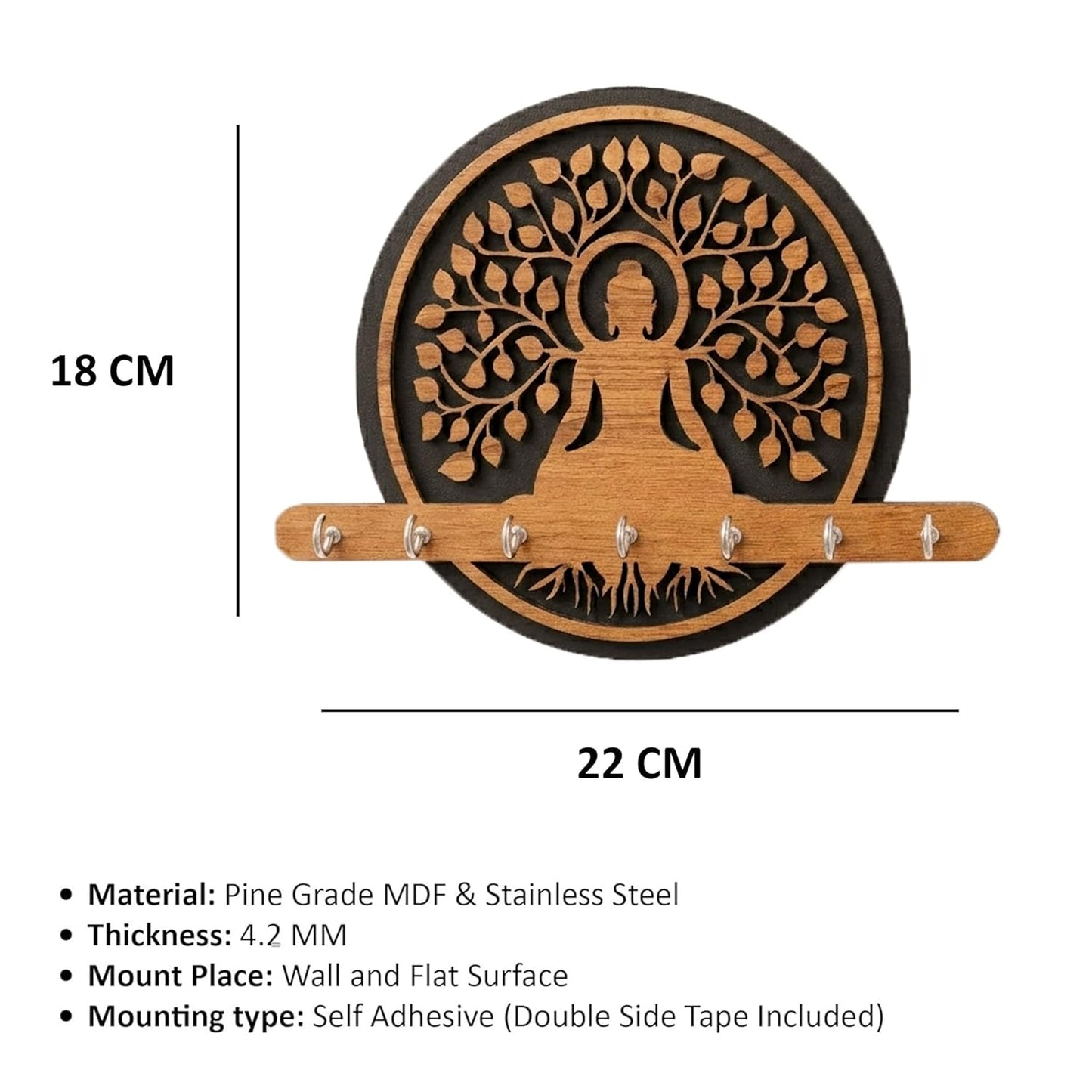 Buddha ZenTree Wall Key Holder