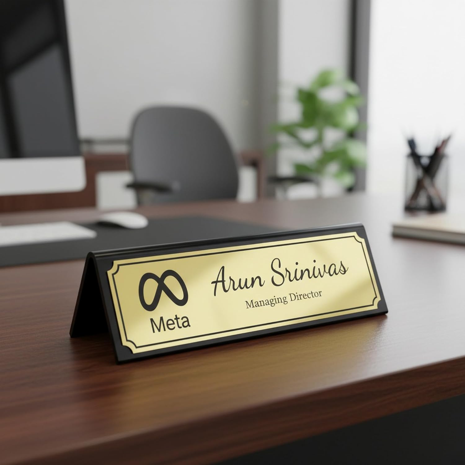 Prestige Personalized Desk Nameplate