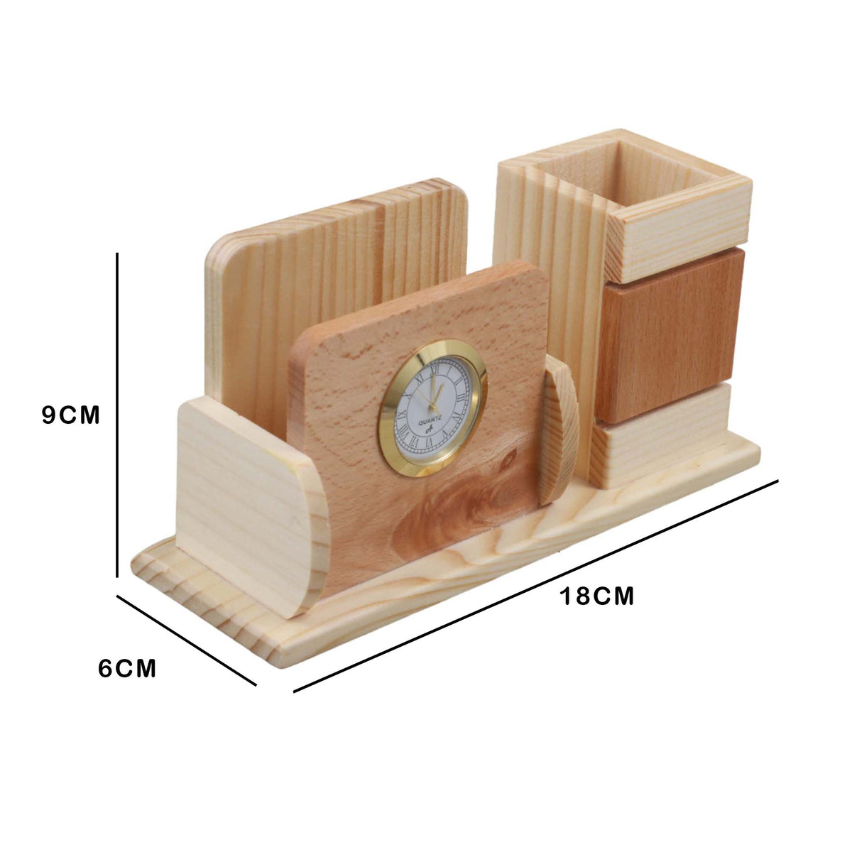 TimberTwin Wooden Desk Pen Stand