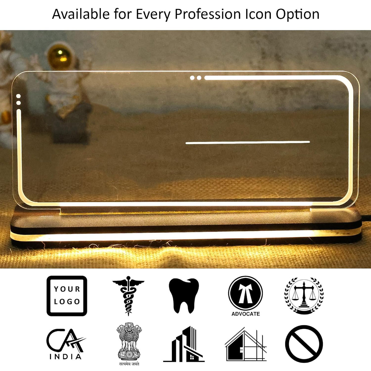 Doctor AuraGlow Personalized LED Nameplate