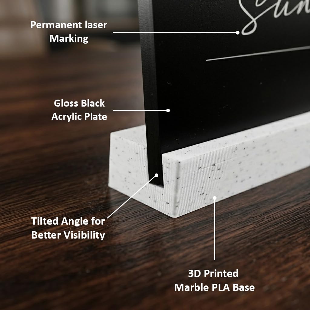 LuxeLine Personalized Desk Nameplate
