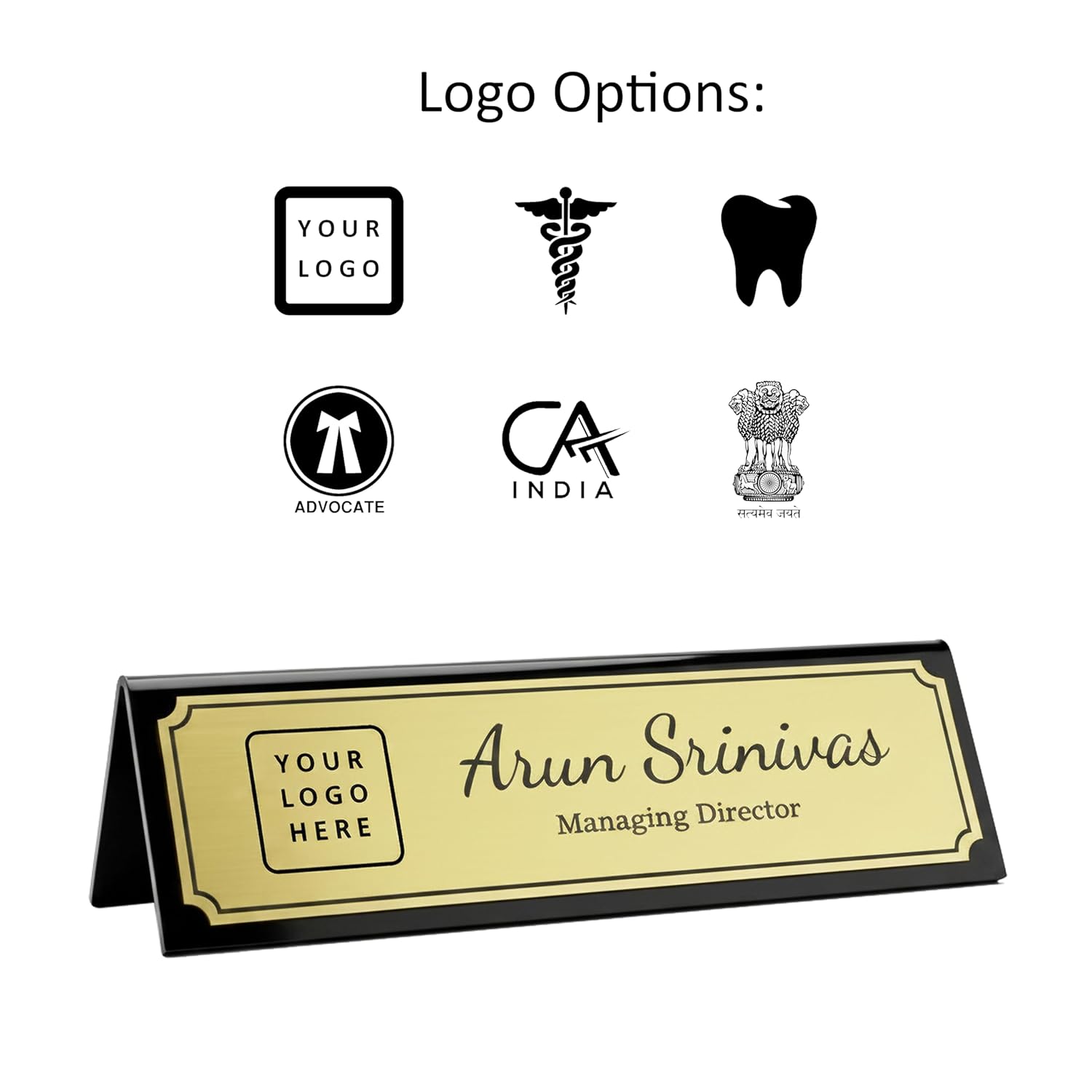 Prestige Personalized Desk Nameplate