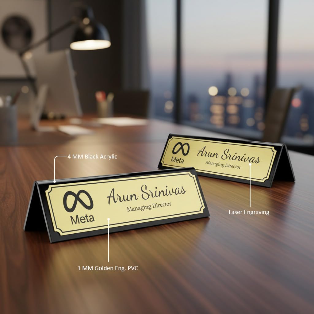 Prestige Personalized Desk Nameplate