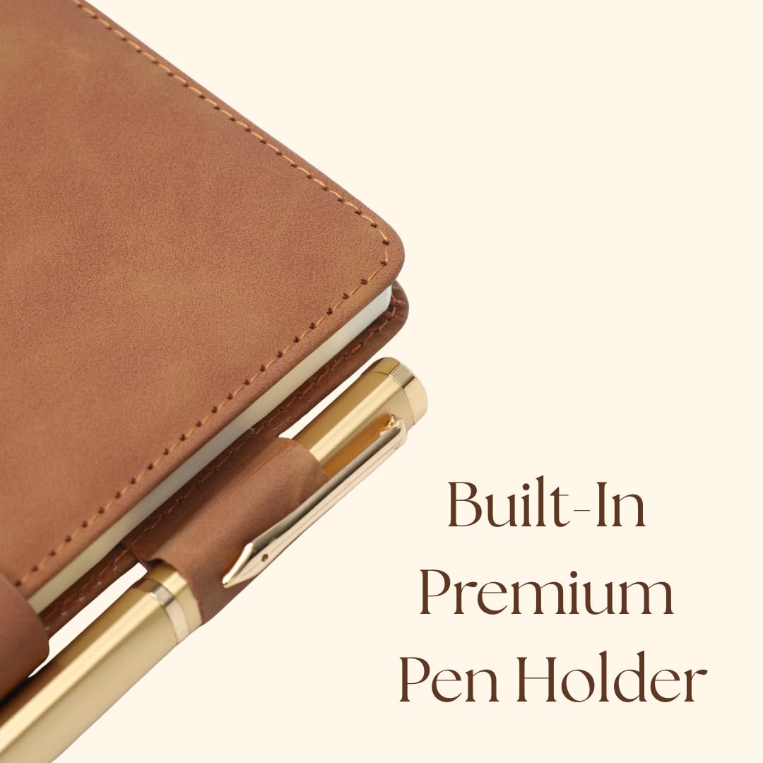 FloraLock Personalized Diary – Tan Brown