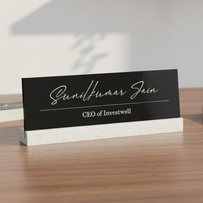 LuxeLine Personalized Desk Nameplate