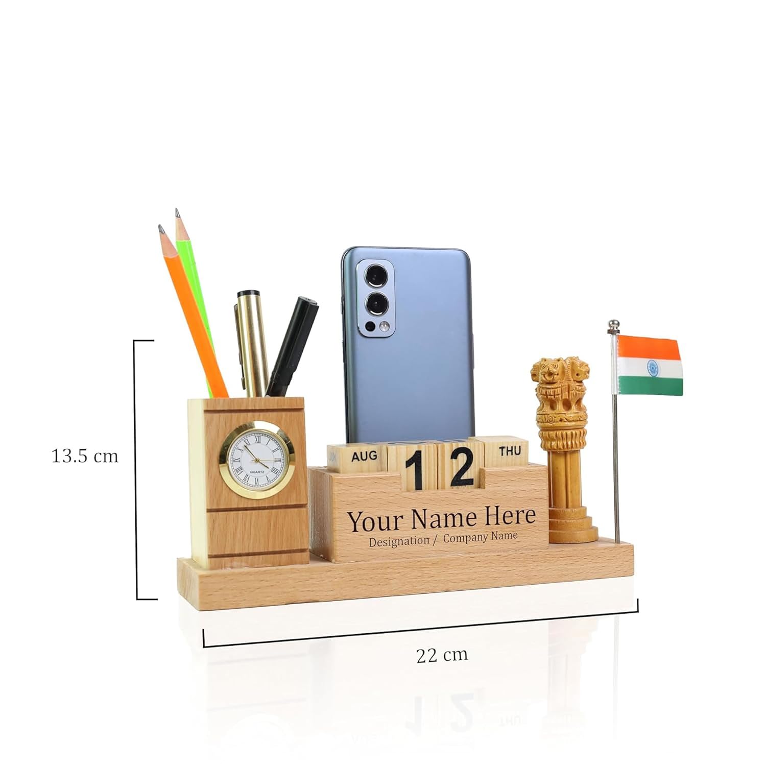 Heritage Time Personalized Desk Pen Stand