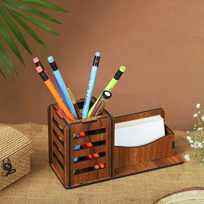 Rustic Slot Desk Pen Holder