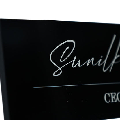 LuxeLine Personalized Desk Nameplate