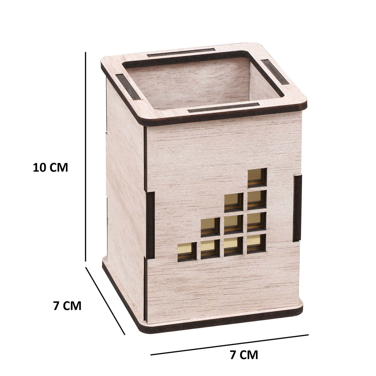 PixelCraft Wooden Pen Stand
