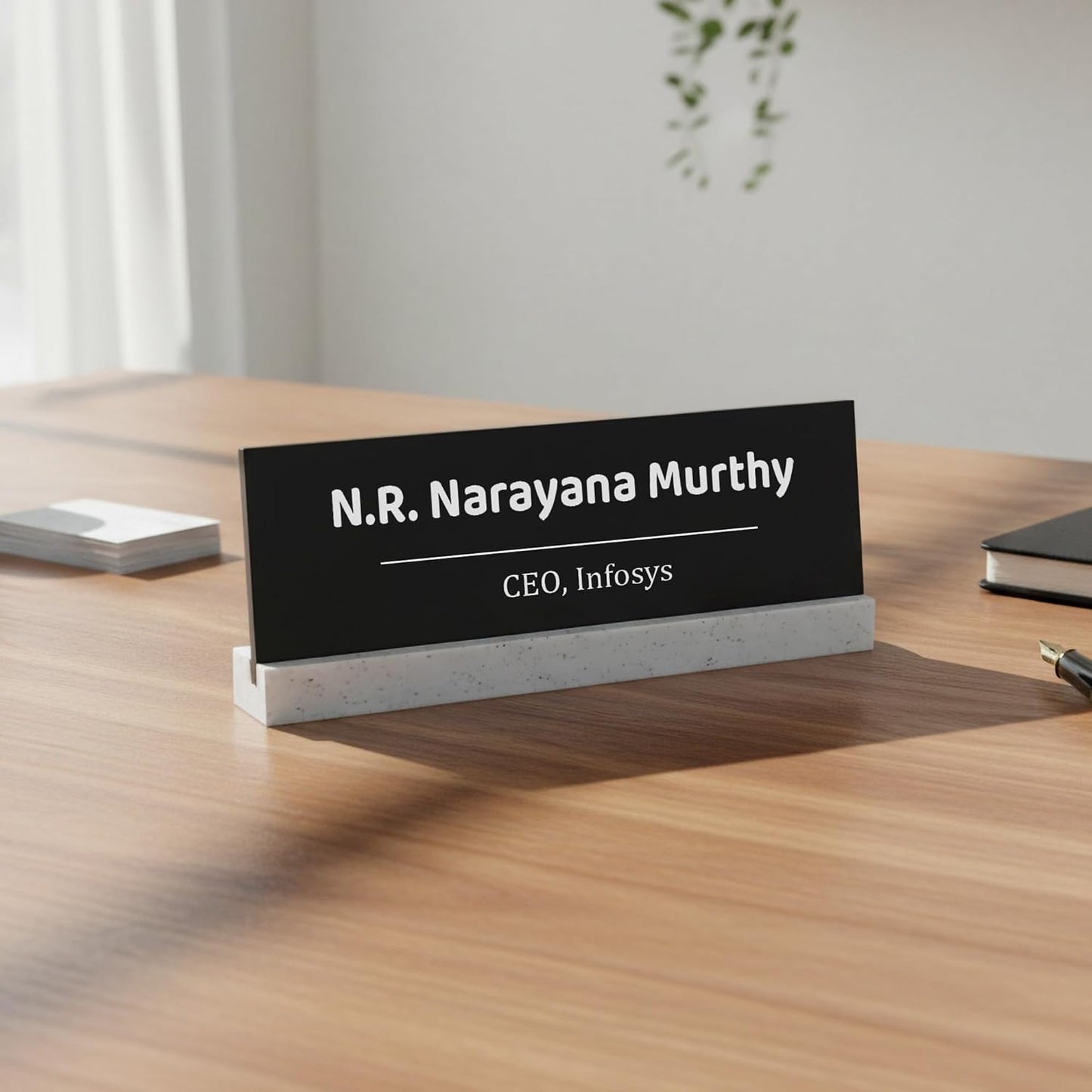 LuxeLine Personalized Desk Nameplate