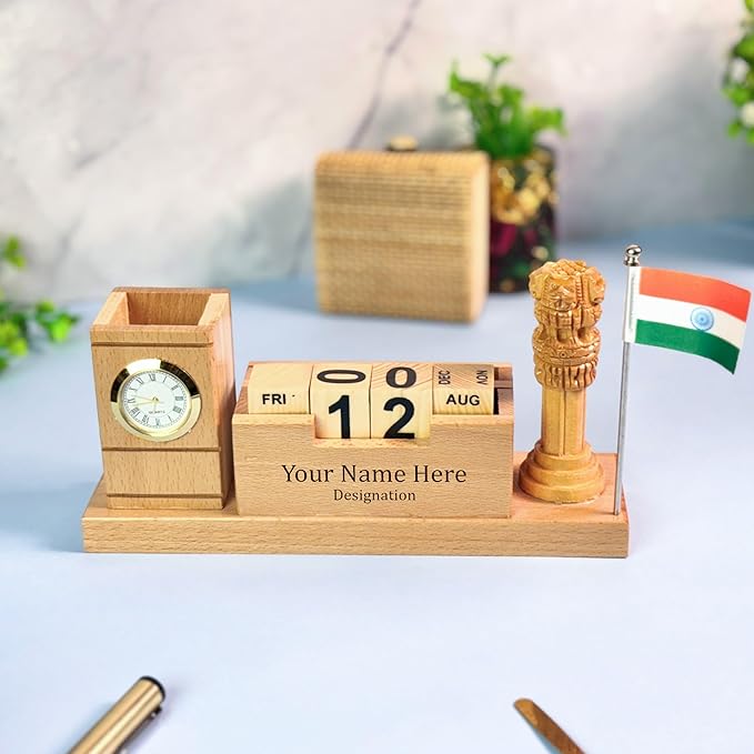 Heritage Time Personalized Desk Pen Stand