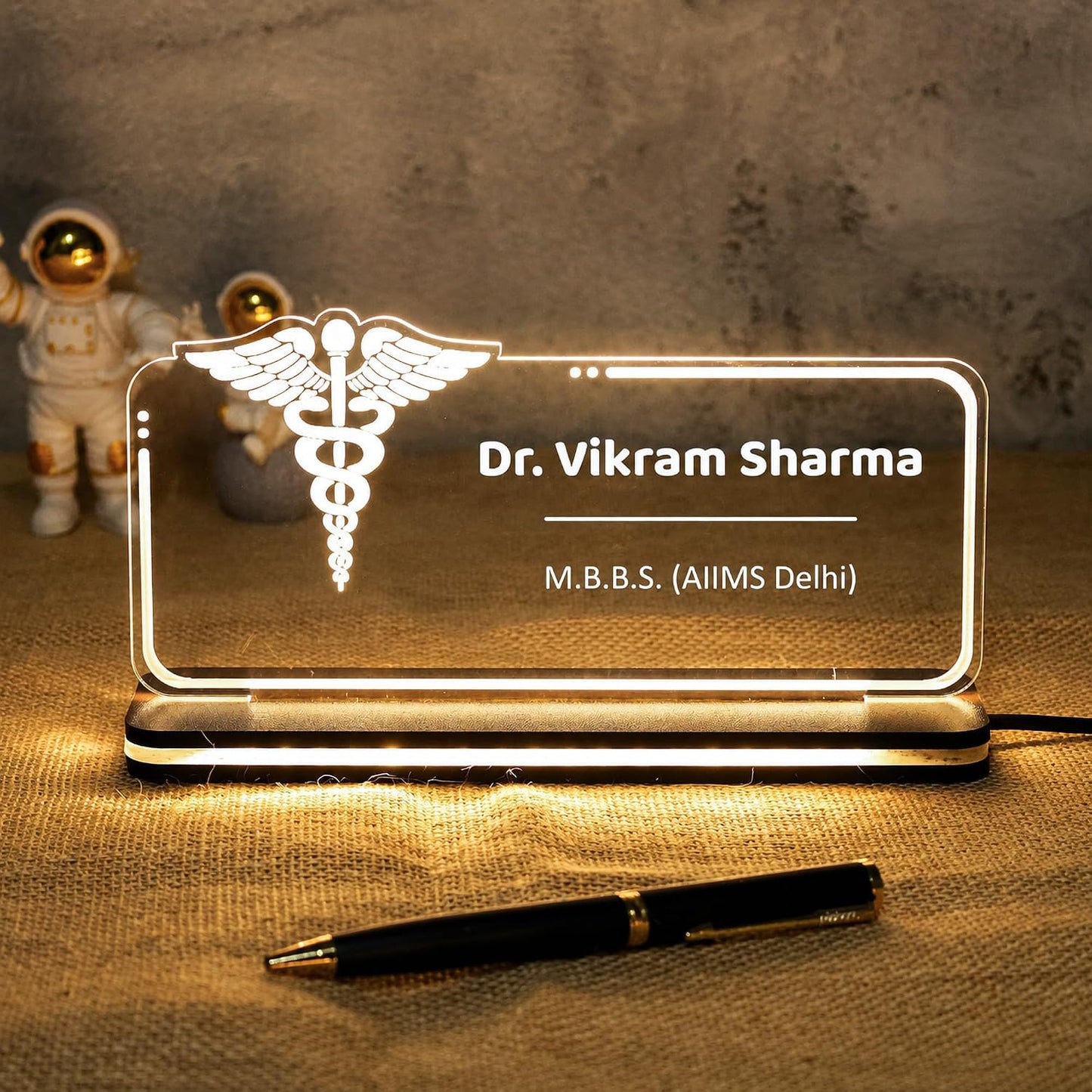 AuraGlow Personalized LED Nameplate