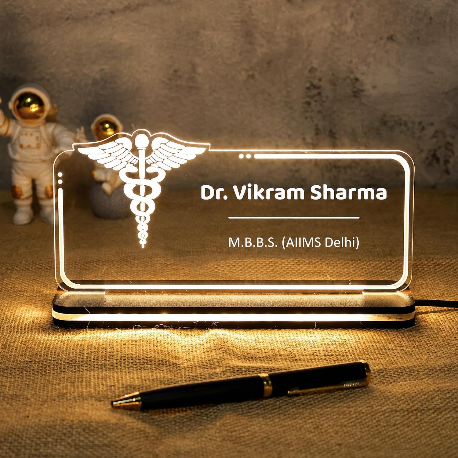 AuraGlow Personalized LED Nameplate