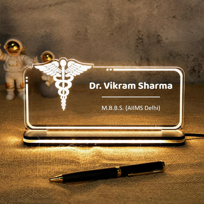 Doctor AuraGlow Personalized LED Nameplate