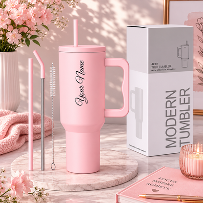 Pesonalized EpicSip Hand Tumbler – Pink