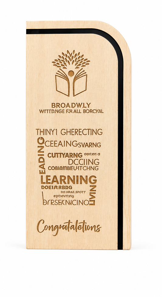 Curved Edge Personalised Trophy
