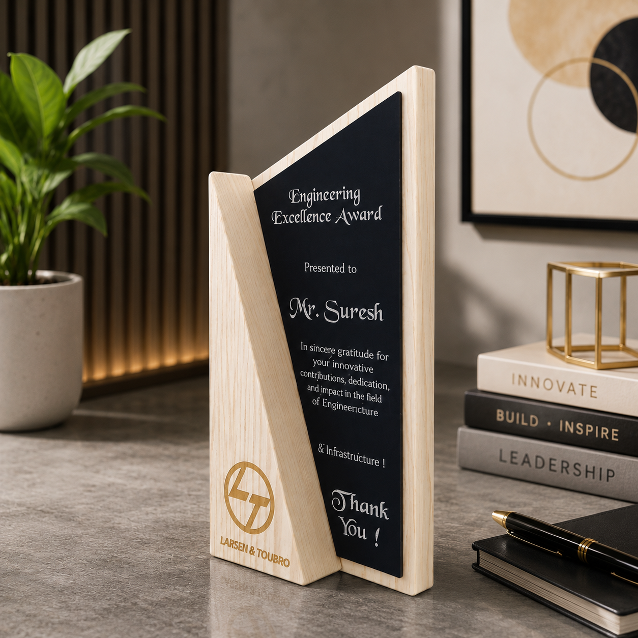 Twin Rise Personalised Trophy