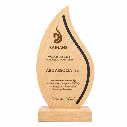 Flame Curve Personalised Trophy