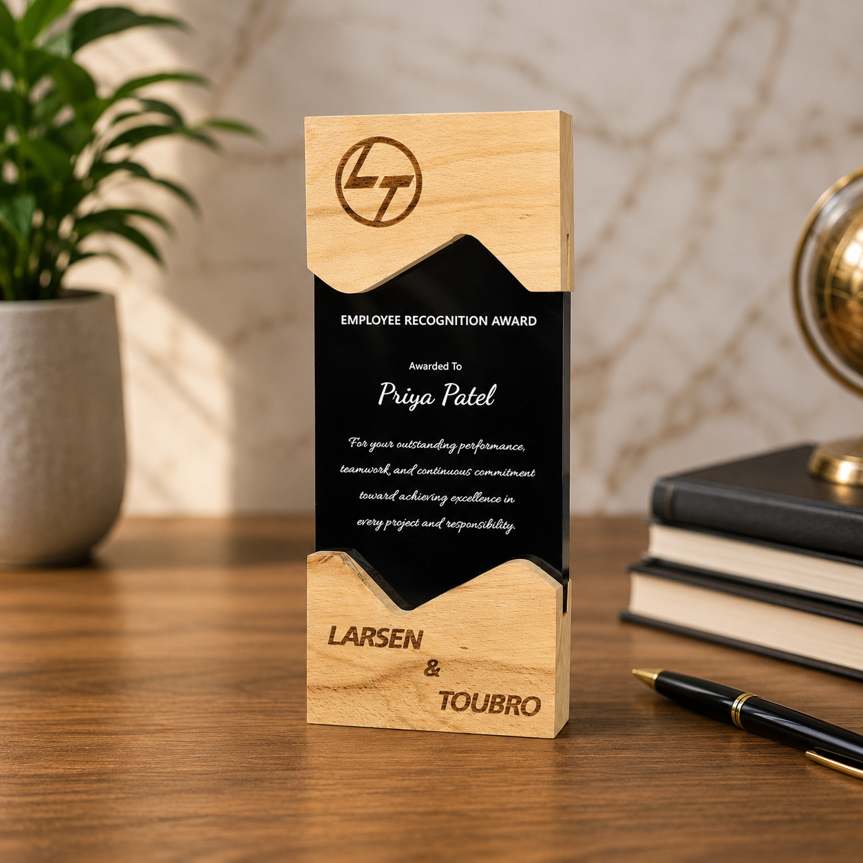 Wave Frame Personalised Trophy