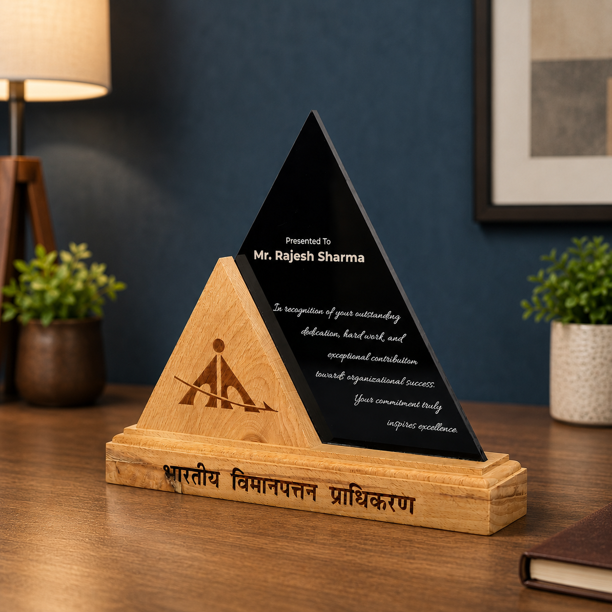 Summit Triangle Personalised Trophy