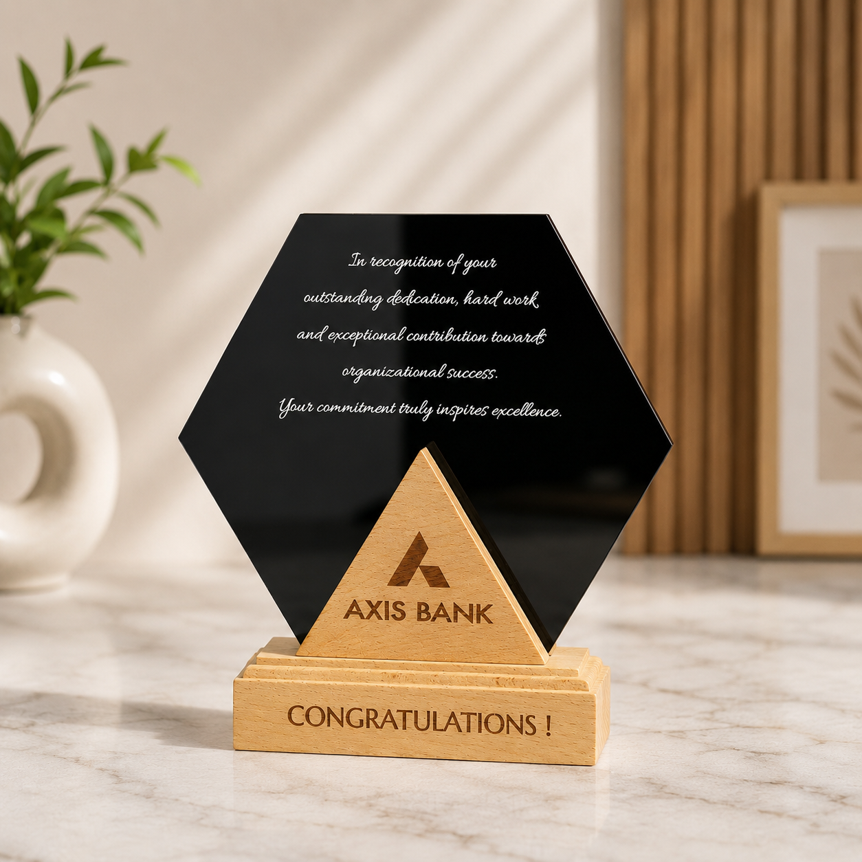 Hexa Crest Personalised Trophy