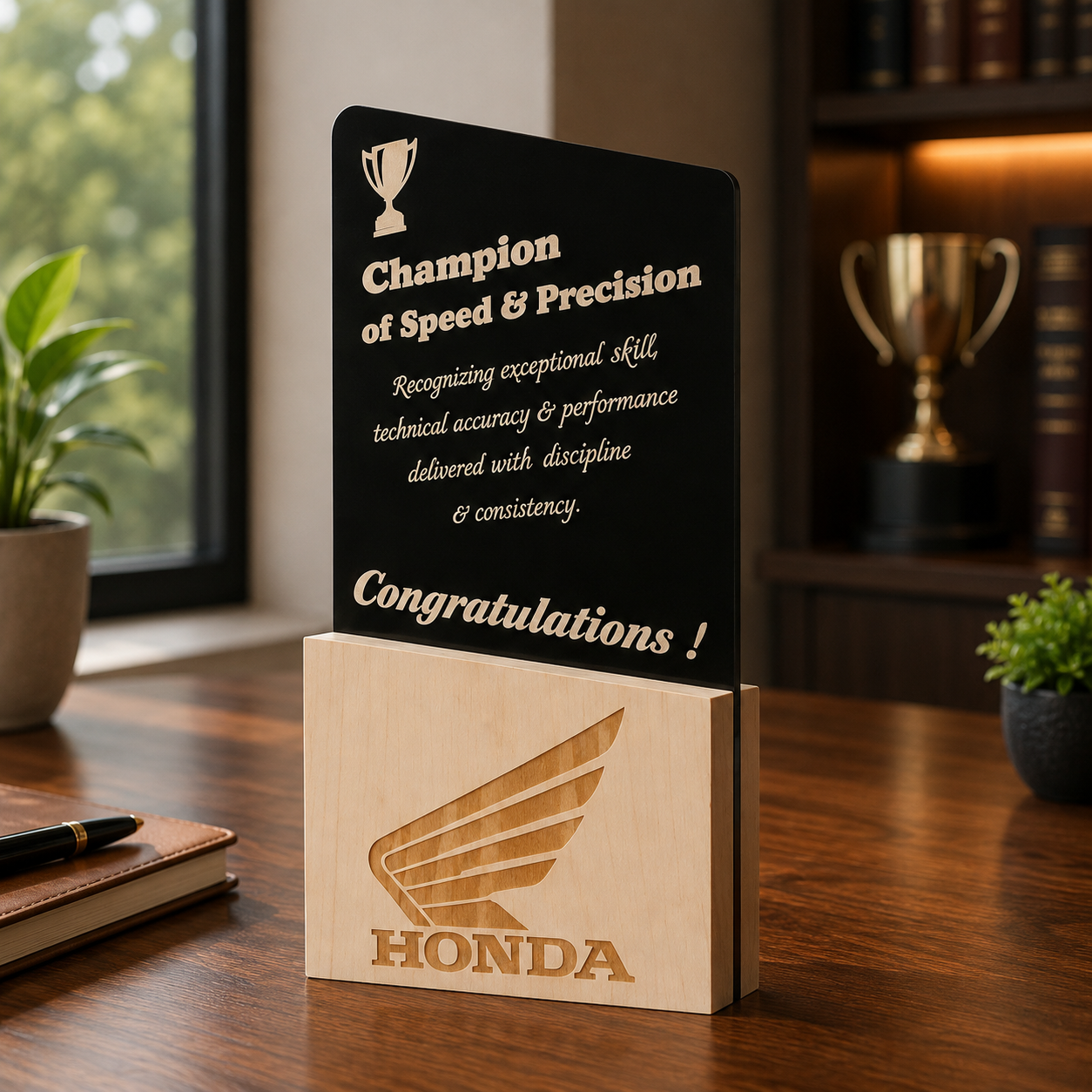 Bold Frame Wooden Trophy
