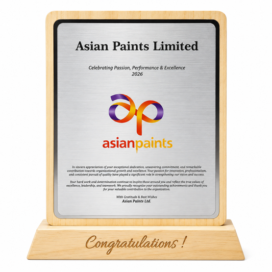 Silver Frame Wooden Trophy