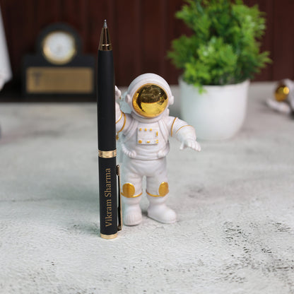 Custom Engraved Black & Gold Pen – Personalized Name Pen for Professionals & Gifts