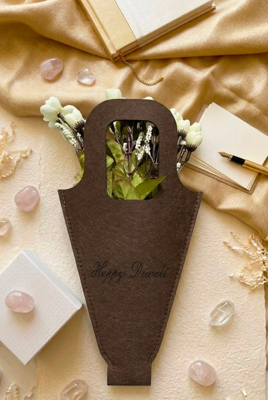 BloomCone Floral Gift Wrap – Dark Brown