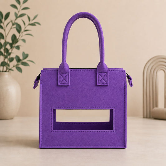 Luna Label Handbag – Purple