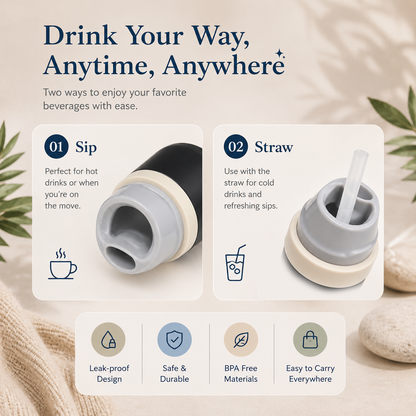 TrailSip Personalized Water Bottle – Black