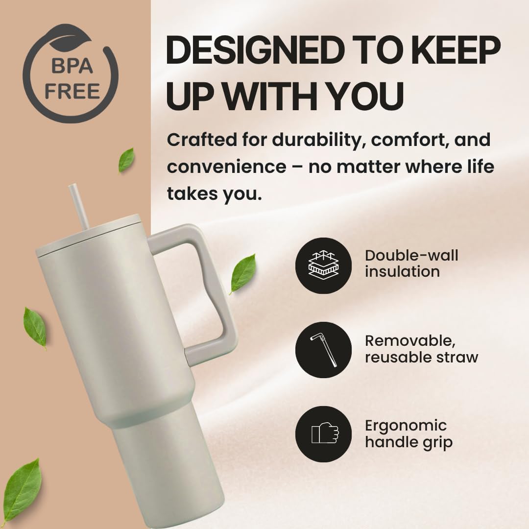 Pesonalized EpicSip Hand Tumbler – Cream