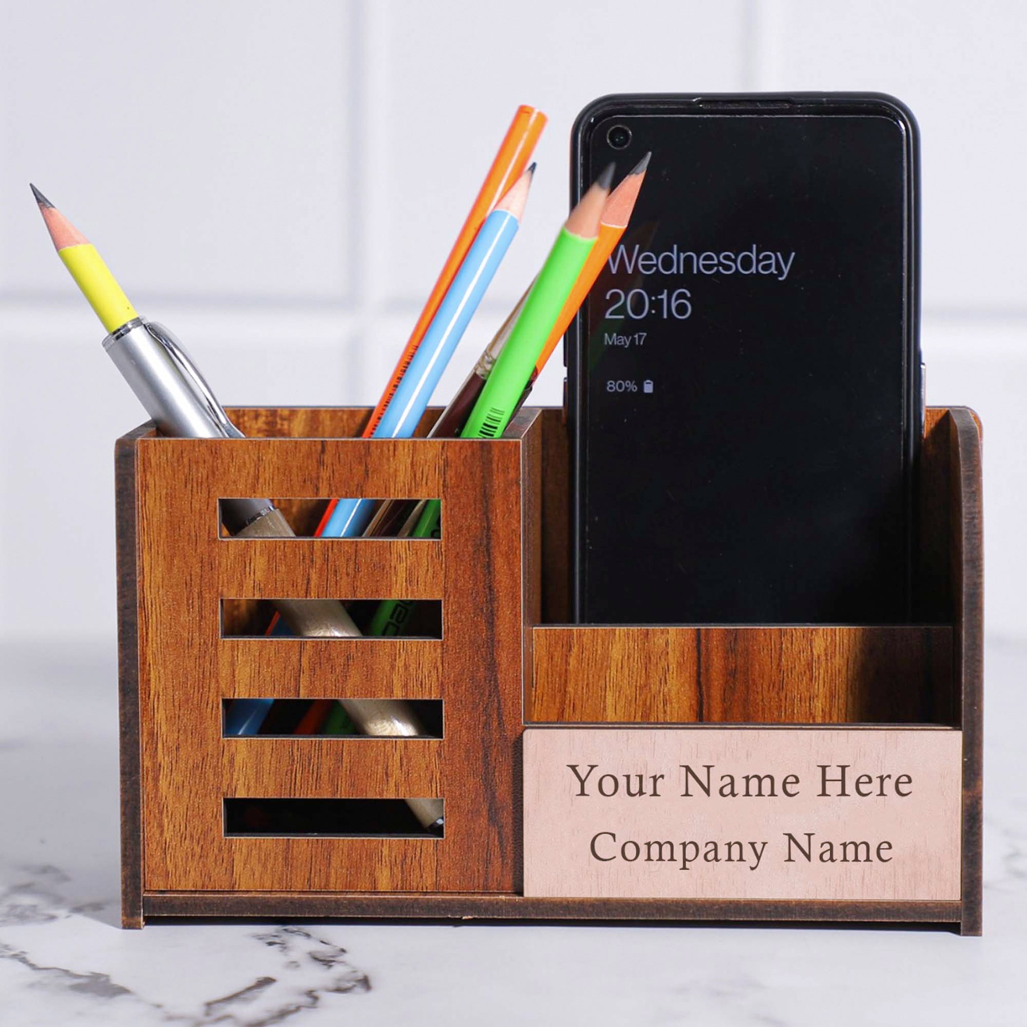Personalized Morden Multi-Utility Desk Pen Holder