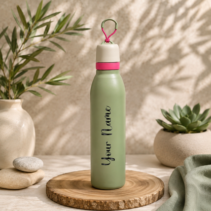 TrailSip Personalized Water Bottle – Green