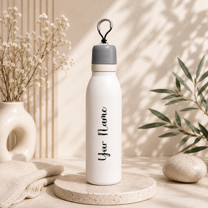 TrailSip Personalized Water Bottle – White