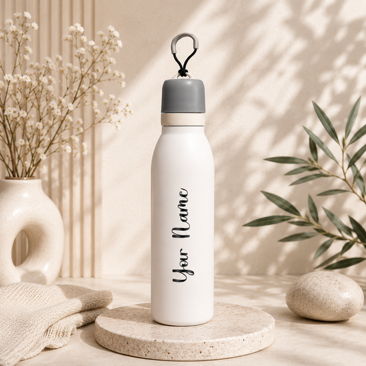 TrailSip Personalized Water Bottle – White