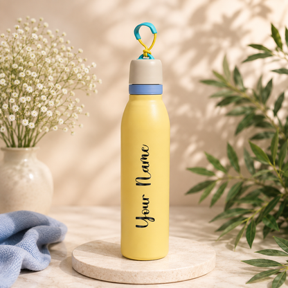 TrailSip Personalized Water Bottle – Yellow